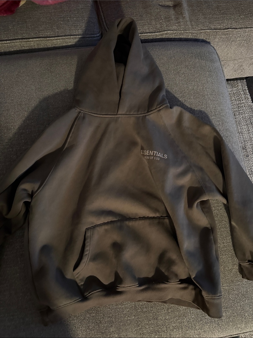 Men’s Essentials Brown Pullover Hoodie with Subtle Logo